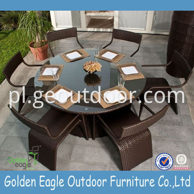 Round Aluminium Garden Dining Furniture